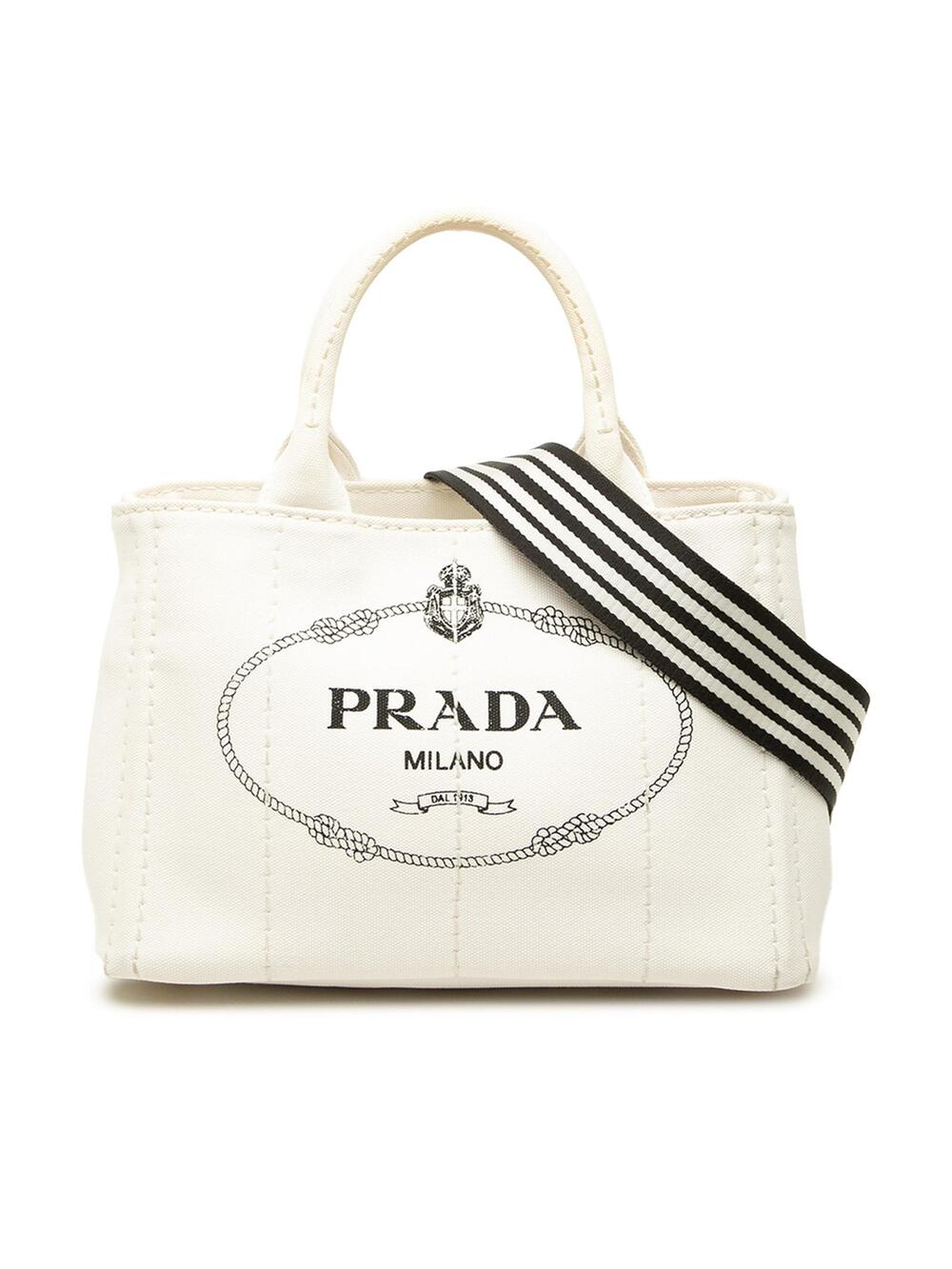 Prada Small Canvas Canapa Logo Tote #372255P65B